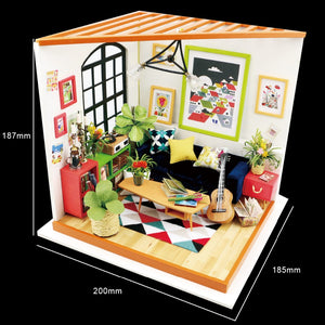 KingPuzzles DIY Locus Sitting Room with Furniture - KingPuzzles | DIY 3D Wood & Metal Puzzles