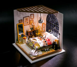 KingPuzzles DIY Doll House Alice's Dreamy Bedroom - KingPuzzles | DIY 3D Wood & Metal Puzzles