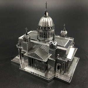 KingPuzzles 3D Metal model kit Issakiv Cathedral Building  DIY 3D - KingPuzzles | DIY 3D Wood & Metal Puzzles