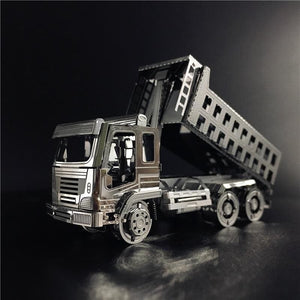 KingPuzzles 3D Metal puzzle Self-Dump Truck Engineering vehicle  DIY - KingPuzzles | DIY 3D Wood & Metal Puzzles