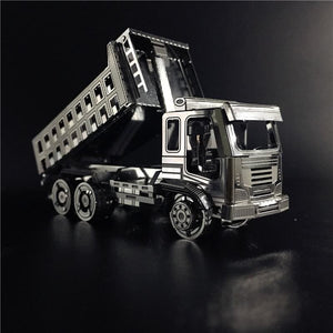 KingPuzzles 3D Metal puzzle Self-Dump Truck Engineering vehicle  DIY - KingPuzzles | DIY 3D Wood & Metal Puzzles